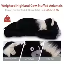 Black Weighted Highland Cow Plush