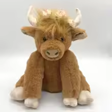 Highland Cow Flower Crown Plush