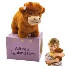 Cute Fuzzy Highland Cow Plush