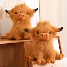 Cute Angry Highland Cow Plush