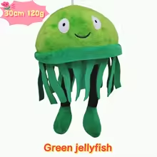 Green Jellyfish With Legs Plush