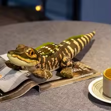 Lifelike Brown Alligator Plush