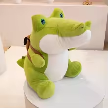 Fluffy Alligator With Bag Plush