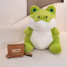 Fluffy Alligator With Bag Plush