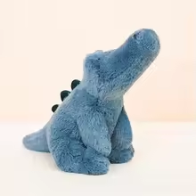 Blue Fluffy Alligator Plush