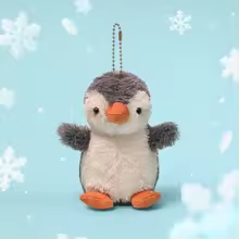 Fluffy Penguin Keychain Plush