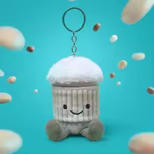 Fluffy Coffee Keychain Plush