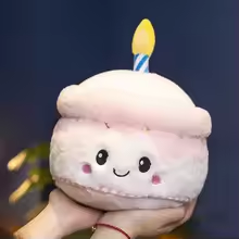 Fluffy Birthday Cake Plush