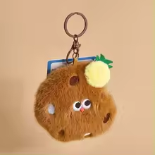 Fluffy Cookie Keychain Plush