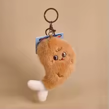 Fluffy Chicken Keychain Plush