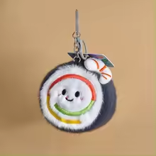 Fluffy Sushi Keychain Plush