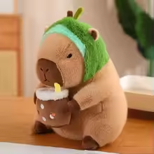 Avocado Head Capybara Plush