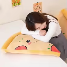 Smiling Pizza Pillow Plush