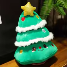 Cute Happy Christmas Tree Plush