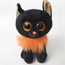 Kawaii Big Eyes Black Cat Plush