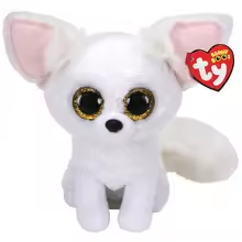 Kawaii Big Eyes White Dog Plush