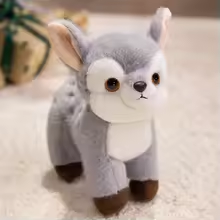 Fluffy Grey Deer Plush