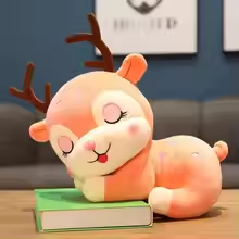 Sleepy Pink Deer Plush