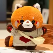 Heart Sweater Kawaii Red Panda Plush