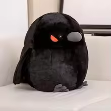 Black Fat Sparrow Plush