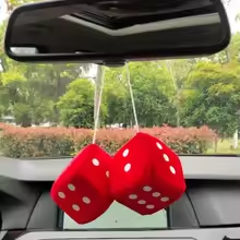 Squishy Red Dices Car Plush
