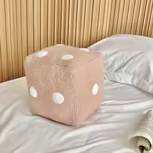 Big Fluffy Pink Dice Plush