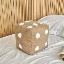 Big Fluffy Cream Dice Plush