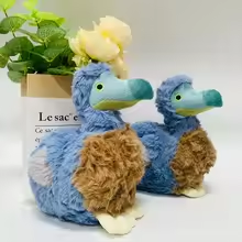 Blue Fluffy Dodo Bird Plush