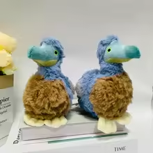 Blue Fluffy Dodo Bird Plush