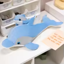 Cute Baby With Mother Dolphin Plush