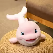 Cute Happy Pink Dolphin Plush
