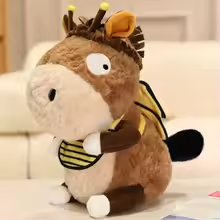 Fluffy Donkey Bee Plush