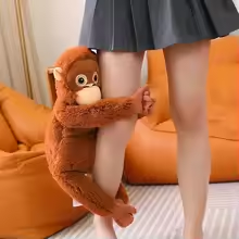 Fluffy Brown Punch Monkey Plush