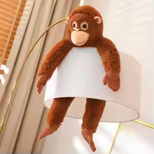 Fluffy Brown Punch Monkey Plush