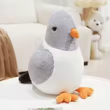 Chubby Grey Pigeon Plush