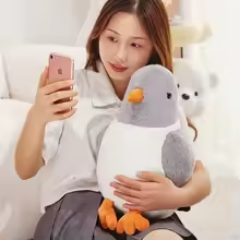 Chubby Grey Pigeon Plush