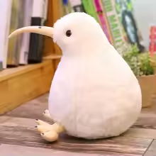 Fluffy White Kiwi Plush