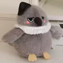 Sleepy Mini Grey Bird Plush