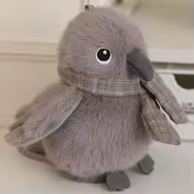 Cute Mini Grey Bird Plush