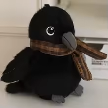 Cute Mini Black Bird Plush