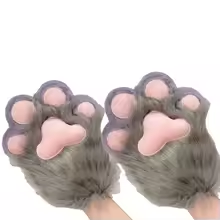 Fluffy Grey Paws