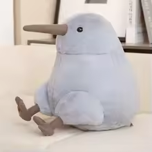 Chubby Grey Kiwi Plush