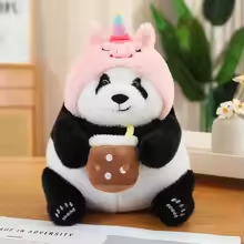 Unicorn Head Panda Plush
