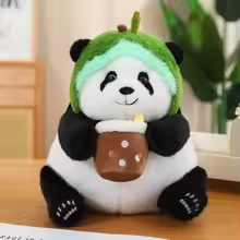 Avocado Head Panda Plush