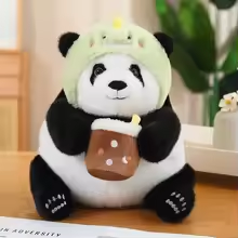 Dino Head Panda Plush