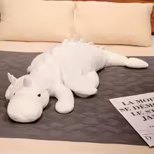Big White Unicorn Dragon Plush