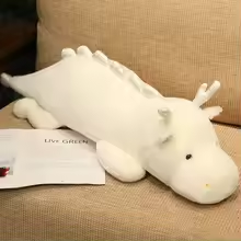 Long White Dragon Plush
