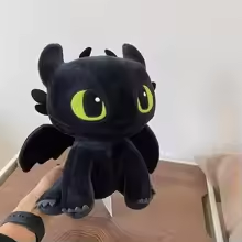 Kawaii Sitting Black Dragon Plush