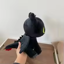 Kawaii Sitting Black Dragon Plush