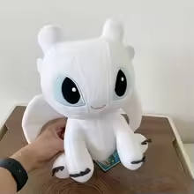 Kawaii Sitting White Dragon Plush